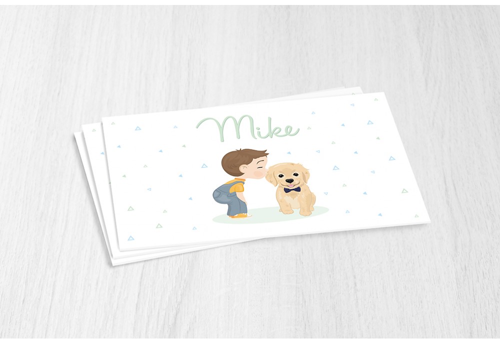 Jongen met lieve hond Jongen met lieve hond